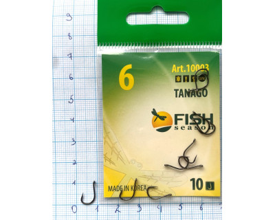Крючки Fish № 6 tanago (10 крючков) 