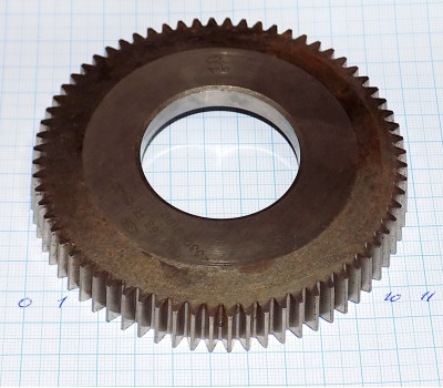 Долбяк дисковый М 1,5 (20°) z=68 р18 B 108х44,45 мм 2530-0199 ГОСТ 9323-79
