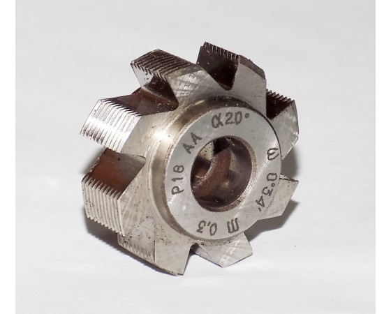 Фреза червячная М 0,3 (20°) 0° 34’ р18 кл.АА 32х16х10 мм мелкомодульная ГОСТ-10331-81 