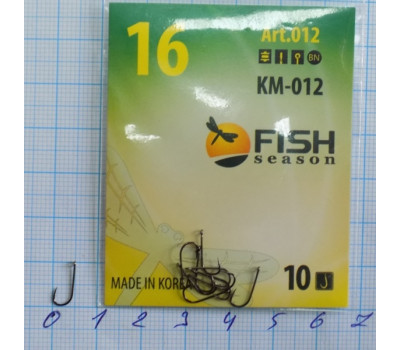 Крючки Fish №16 КМ-12 (10 крючков)