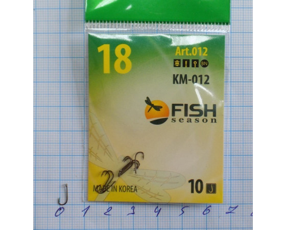 Крючки Fish №18 КМ-12 (10 крючков) 
