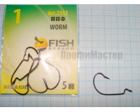 Крючки офсетные FISH № 1 WIDE RANGE WORM
