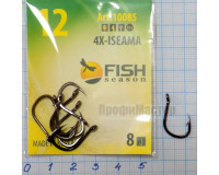 Крючки Fish №12 4x-iseama (8 крючков) 