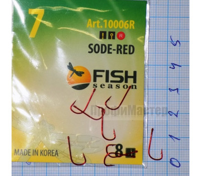 Крючки Fish № 7 sode-red (8 шт.)