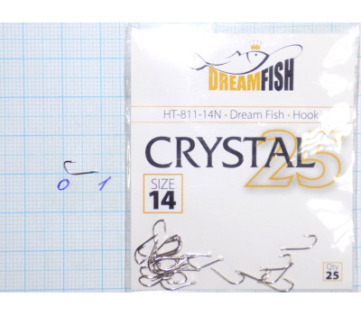 Крючки Dream Fish Crystal №14 (25 крючков)