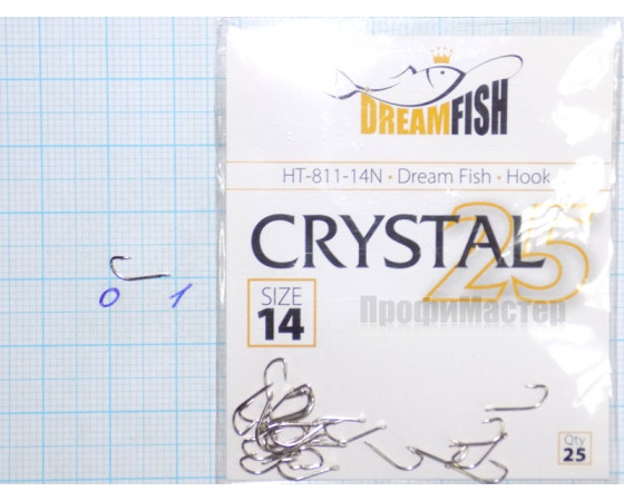 Крючки Dream Fish Crystal №14 (25 крючков)