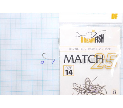 Крючки Dream Fish Match 604 №14 (25 крючков)
