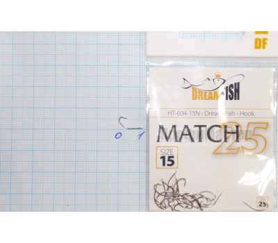 Крючки Dream Fish Match 604 №15 (25 крючков)