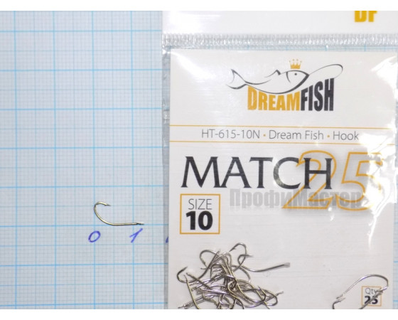 Крючки Dream Fish Match 615 №10 (25 крючков)