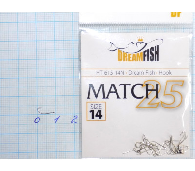 Крючки Dream Fish Match 615 №14 (25 крючков)