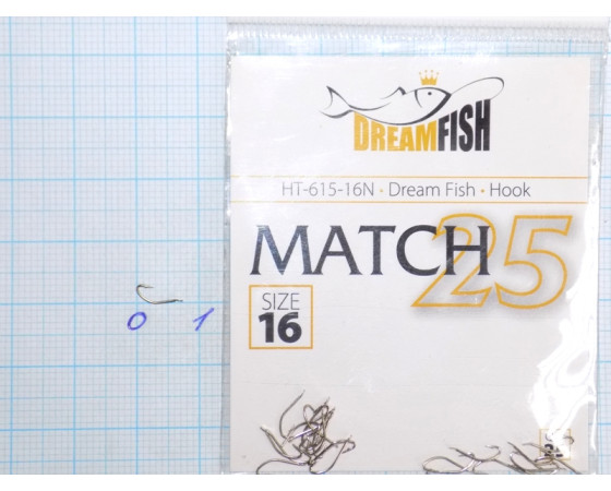 Крючки Dream Fish Match 615 №16 (25 крючков)