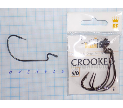 Крючки офсетные Dream Fish Crooked BN № 5/0 (5 крючков)