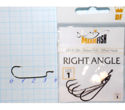 Крючки офсетные Dream Fish Right Angle BN № 1 (5 крючков)
