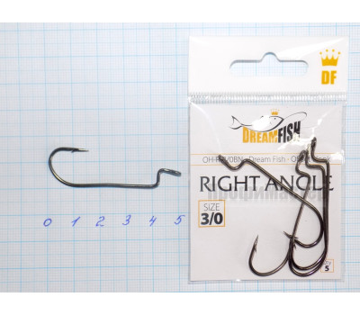 Крючки офсетные Dream Fish Right Angle BN № 3/0 (5 крючков)