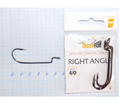 Крючки офсетные Dream Fish Right Angle BN № 4/0 (5 крючков)