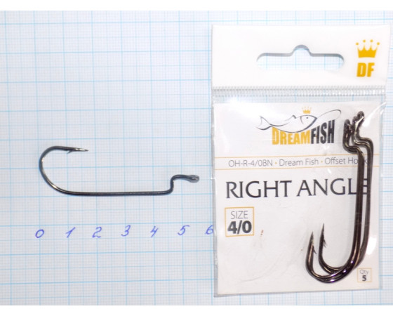 Крючки офсетные Dream Fish Right Angle BN № 4/0 (5 крючков)