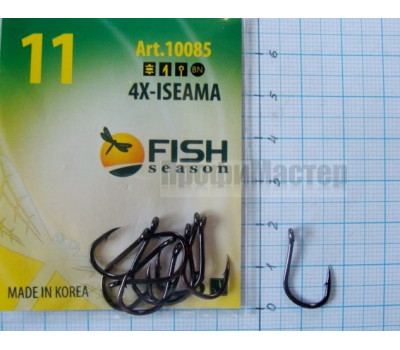 Крючки Fish №11 4x-iseama (8 крючков)