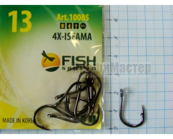 Крючки Fish №13 4x-iseama (7 крючков) 