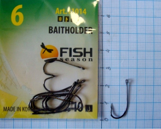 Крючки Fish № 6 baitholder (8 крючков) 