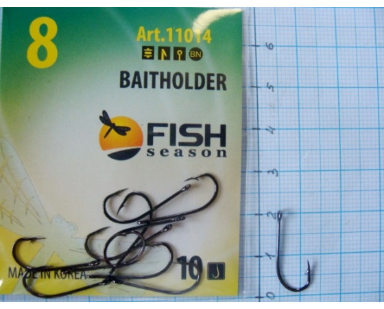 Крючки Fish № 8 baitholder (9 крючков) 