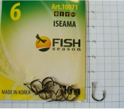 Крючки Fish № 6 iseama (10 крючков)