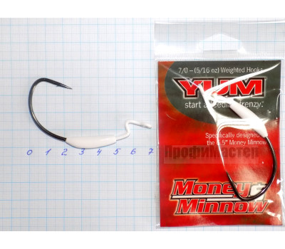 Крючки офсетные YUM Money Minnow Hooks № 7/0 5/16oz (2крючка)