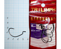 Крючки офсетные AKKOI Triumph STRONGEST № 1 (6 крючков)