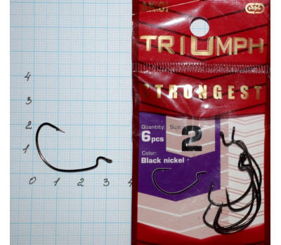 Крючки офсетные AKKOI Triumph STRONGEST № 2 (6 крючков)