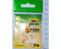 Крючки Fish № 2 sode-red (10 крючков) Крючки Fish № 2 sode-red (10 крючков)