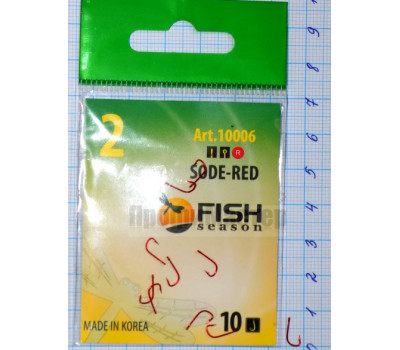 Крючки Fish № 2 sode-red (10 крючков)