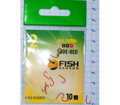 Крючки Fish № 2 sode-red (10 крючков)