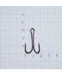 Крючок-двойник № 1/0 Carbon Hooks
