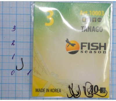 Крючки Fish № 3 tanago (10 крючков)