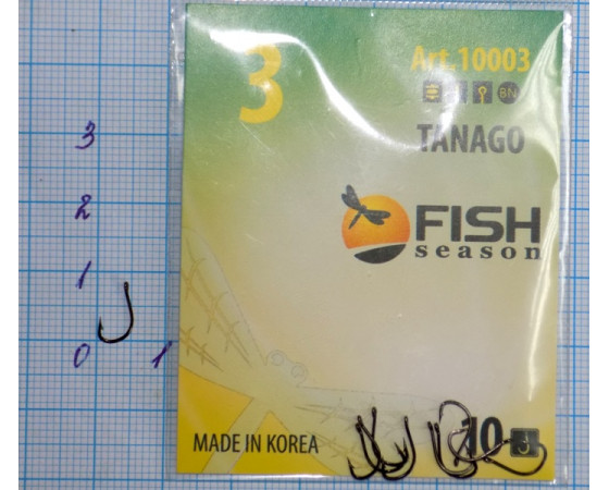 Крючки Fish № 3 tanago (10 крючков) 