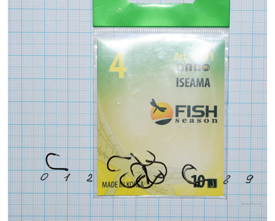 Крючки Fish № 4 iseama (10 крючков) 