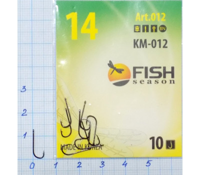 Крючки Fish №14 КМ-12 (10 крючков)