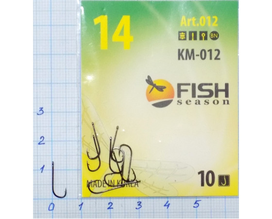 Крючки Fish №14 КМ-12 (10 крючков) 