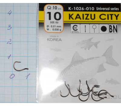 Крючки Gurza №10 KAIZU CITY BN (10 крючков)
