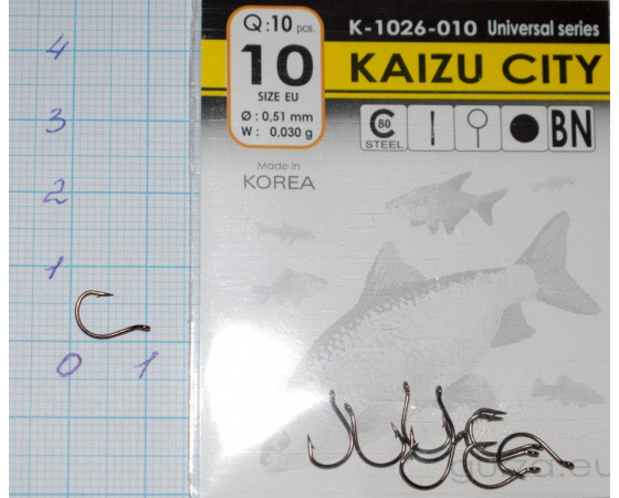 Крючки Gurza №10 KAIZU CITY BN (10 крючков)