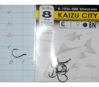 Крючки Gurza № 8 KAIZU CITY BN (10 крючков)