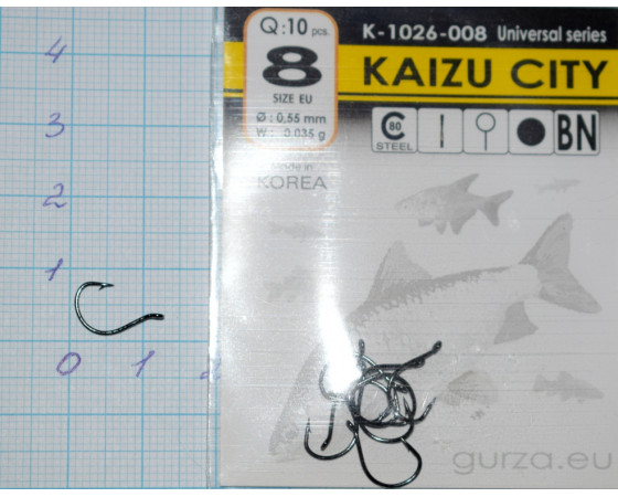 Крючки Gurza № 8 KAIZU CITY BN (10 крючков)