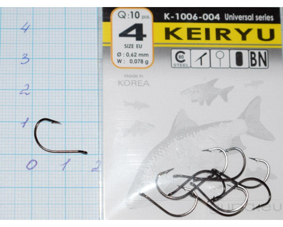 Крючки Gurza № 4 KEIRYU RING BN (10 крючков)