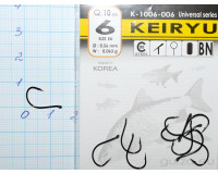 Крючки Gurza № 6 KEIRYU RING BN (10 крючков) Крючки Gurza № 6 KEIRYU RING BN (10 крючков)