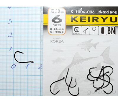 Крючки Gurza № 6 KEIRYU RING BN (10 крючков)