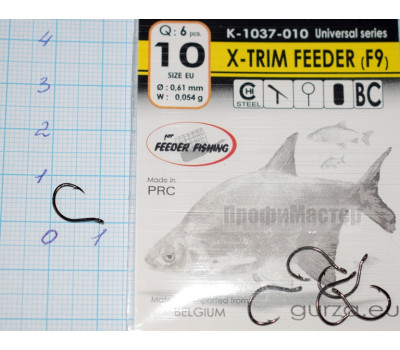 Крючки Gurza №10 X-TRIM FEEDER (6 крючков)