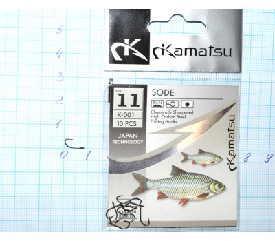 Крючки KAMATSU Sode K 001-11, серебро (10 крючков)