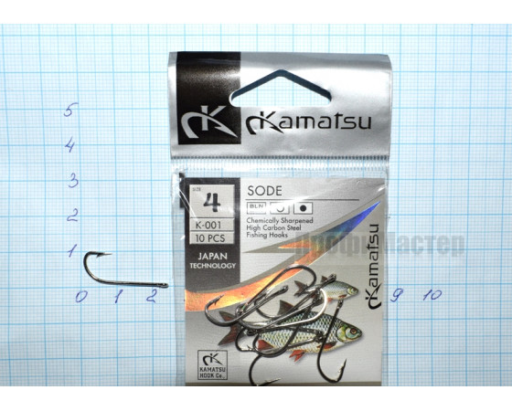 Крючки KAMATSU Sode K 001- 4, серебро (10 крючков)