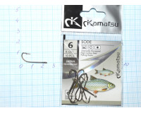 Крючки KAMATSU Sode K 001- 6, серебро (10 крючков) Крючки KAMATSU Sode K 001- 6, серебро (10 крючков)