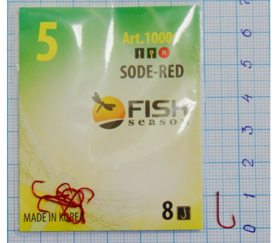Крючки Fish № 5 sode-red