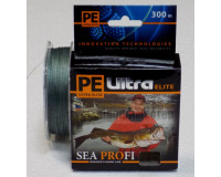 Плетеный шнур PE ULTRA SEA PROFI 0,22 мм, 300 м, 16,1 кг, зелёный